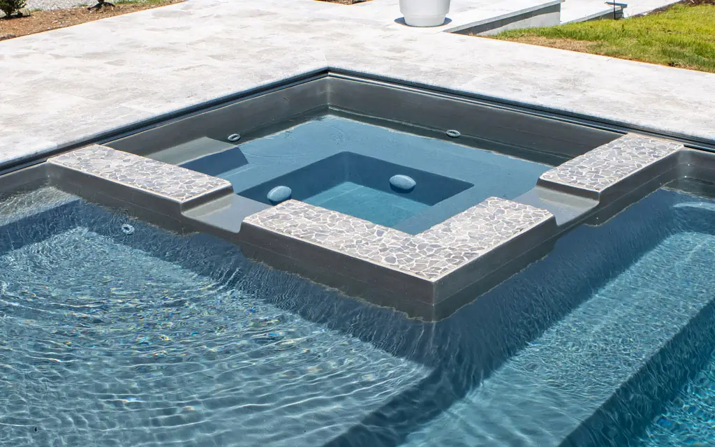 premium fiberglass pool installations and hardscaping